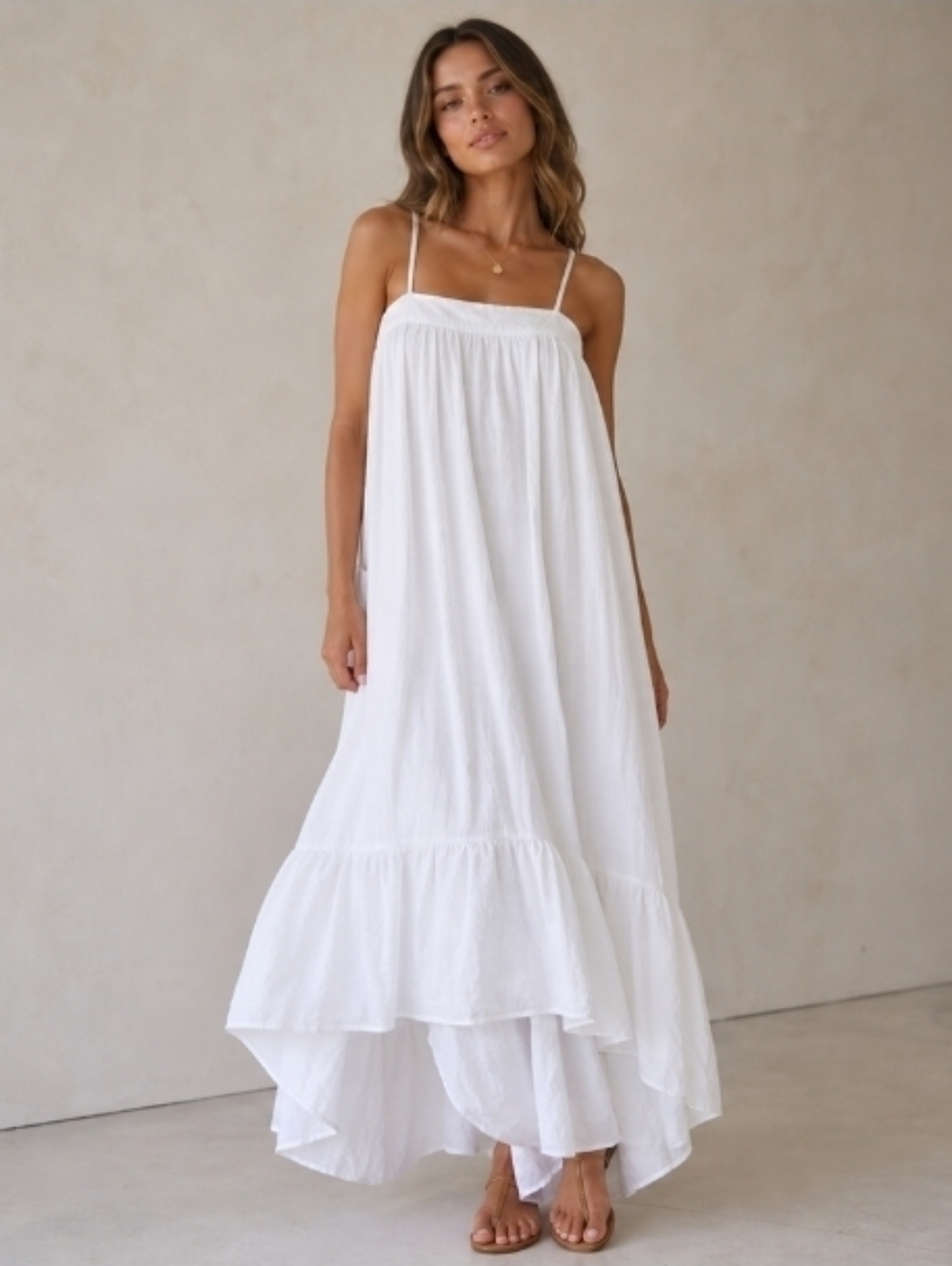 Claude Co NWT White Square Top Designer Boho Beach Wedding Cruise Festival XS